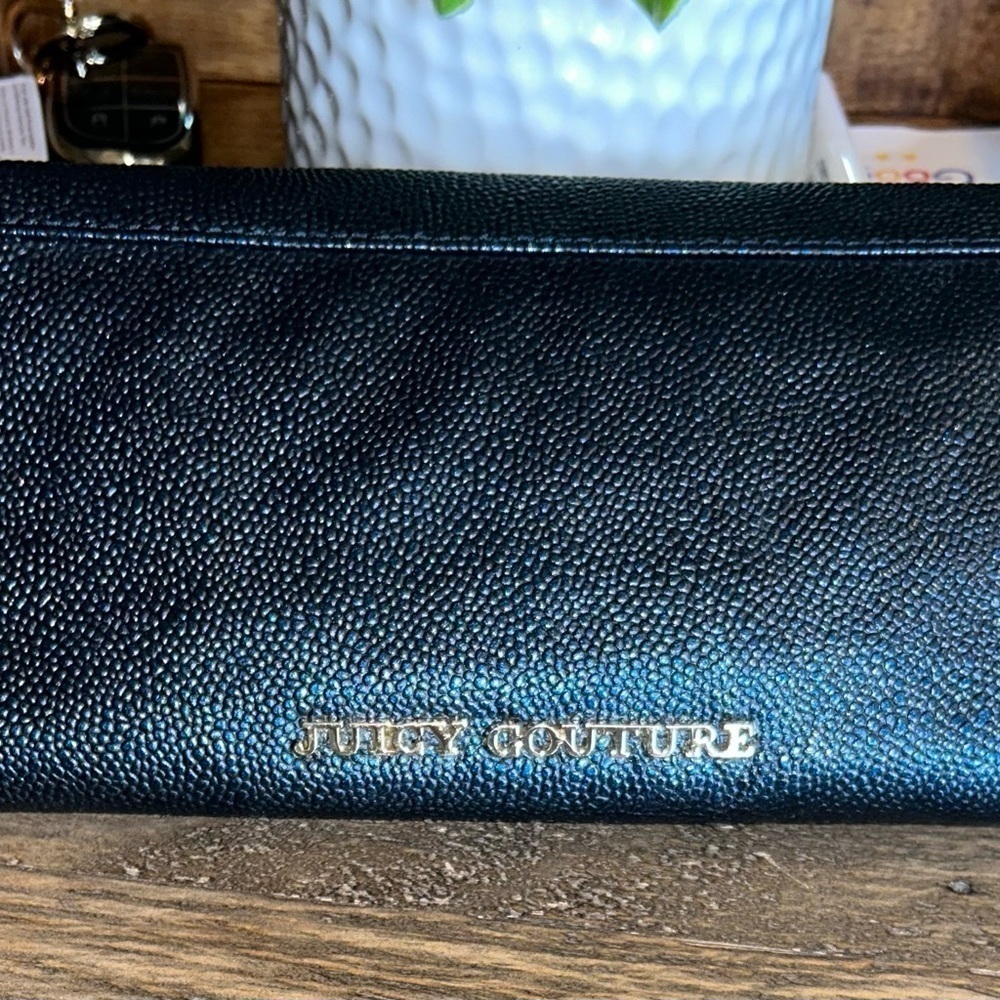 Juicy couture, clutch bag, blue shimmery, pebbled, leather brand new - Picture 3 of 3